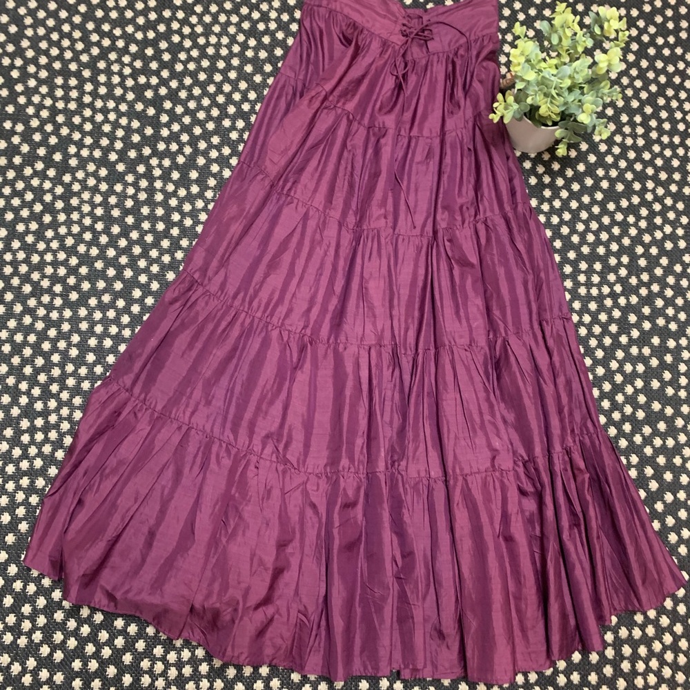 Calypso St Barth silk tiered maxi skirt and tank top